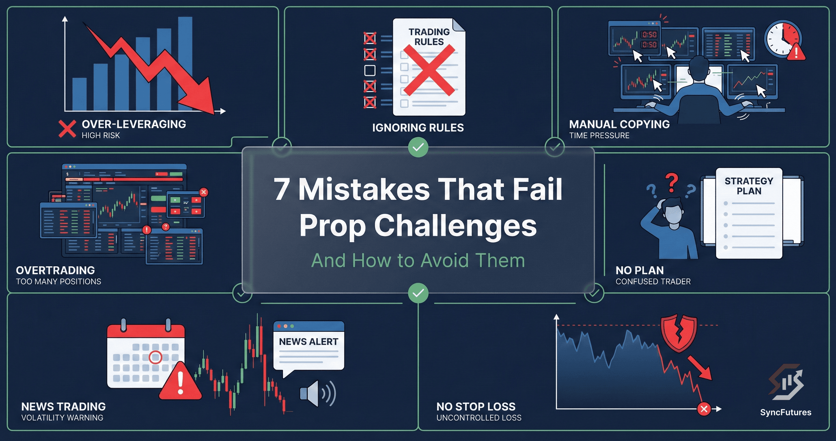 7 Common Mistakes That Cause Traders to Fail Prop Firm Challenges (And How to Avoid Them)